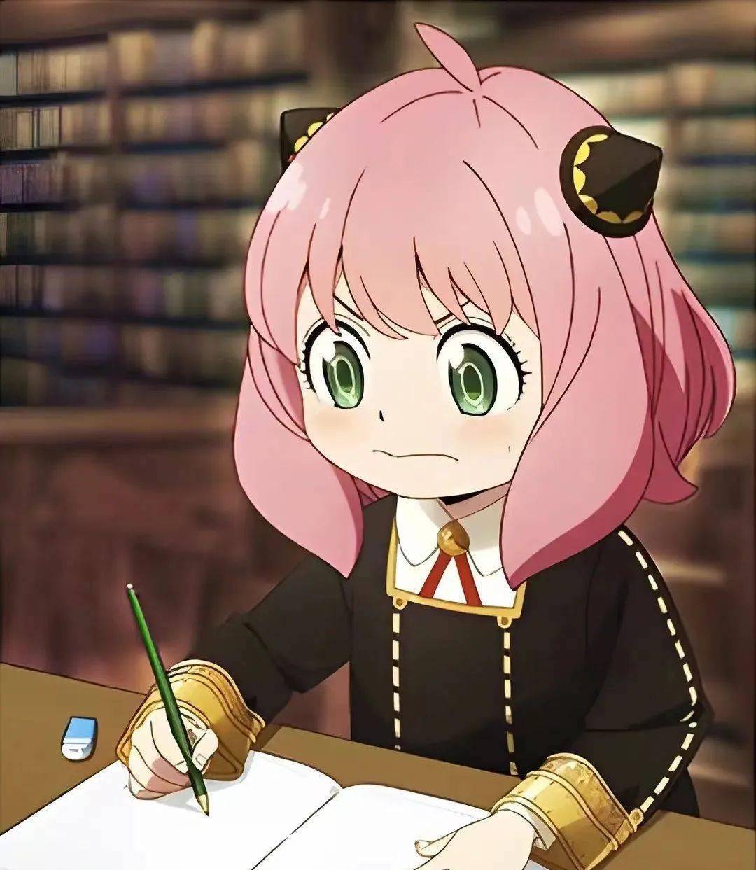 Anya writing a letter